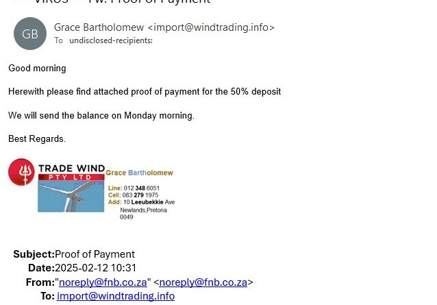 Virus Attachment from Windtrading