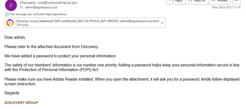 Discovery Settlement Scam