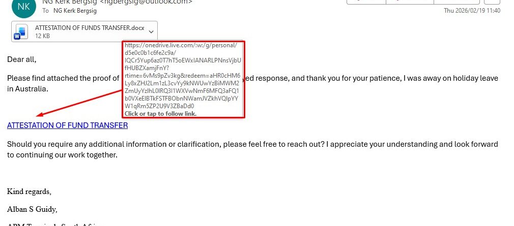 NG Kerk Bergsig Scammer