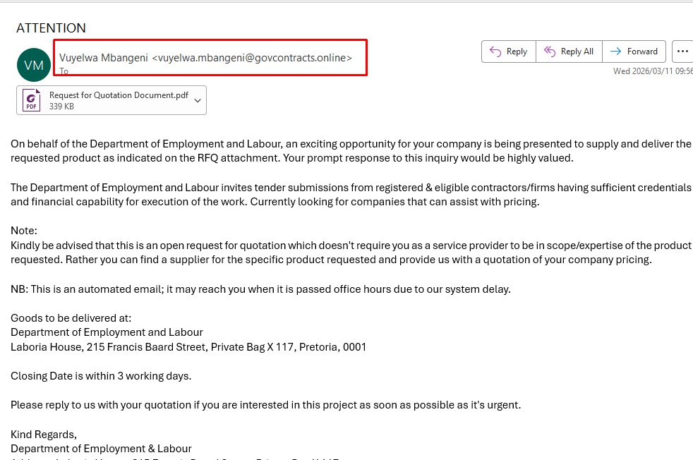 Gov Contracts Online Scammers