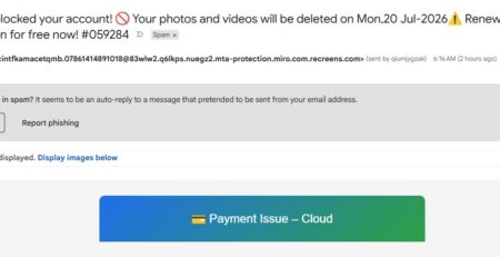 Blocked Account Phishing Scam